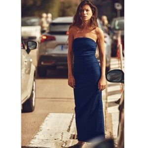 ZARA Denim Midi Dress (M)